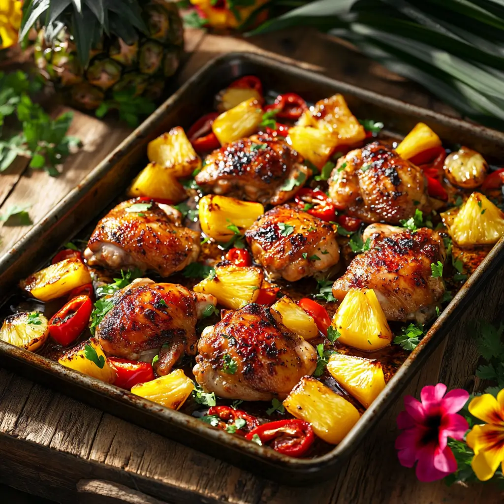 Hawaiian Chicken Sheet Pan Recipe for a Taste of Summer