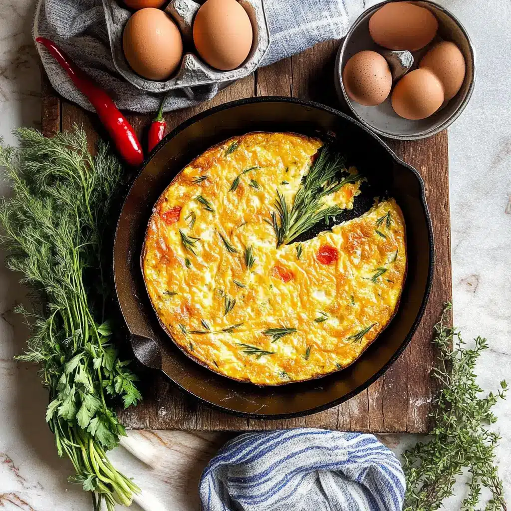 Summer brunch table featuring frittata