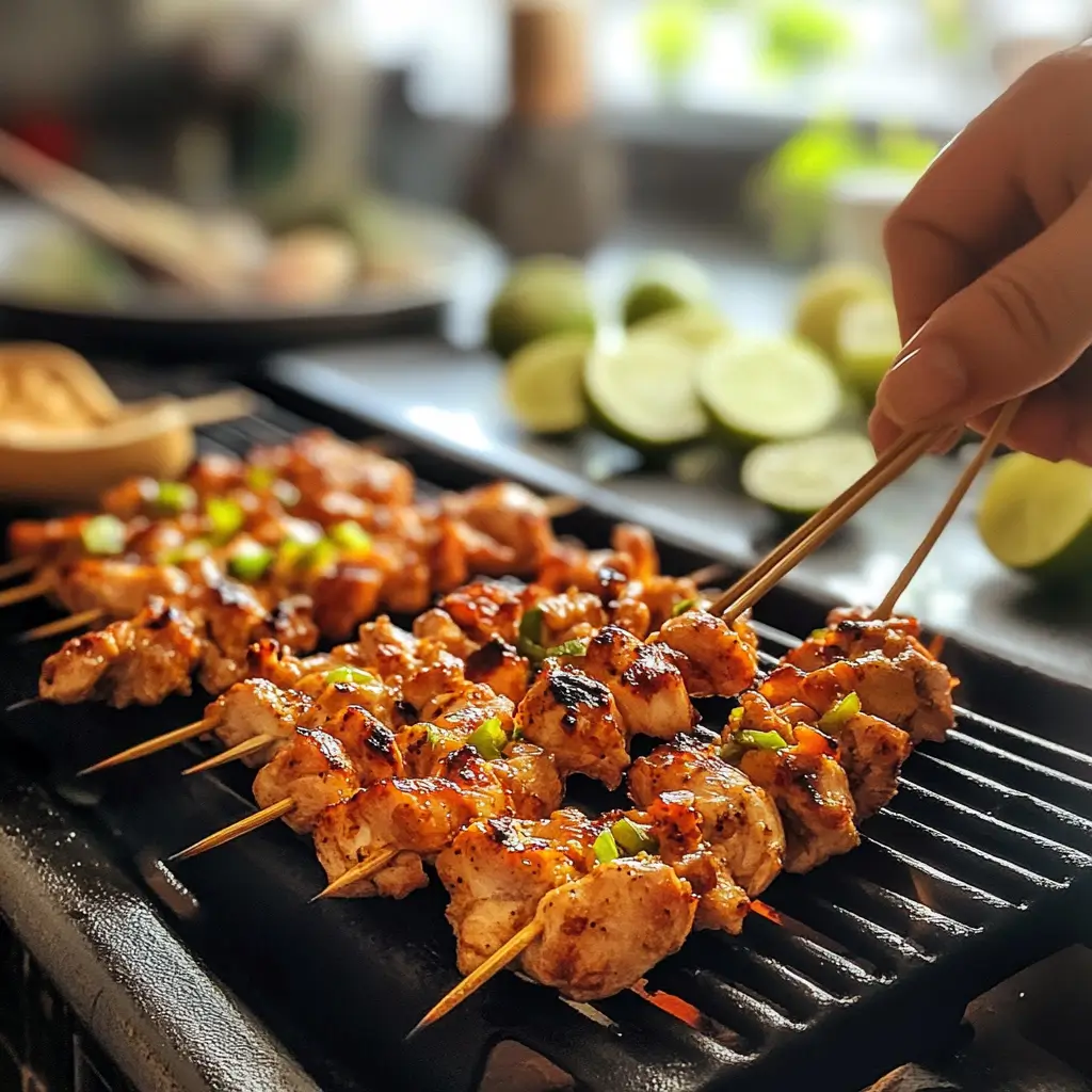 Step-by-step preparation of Bang Bang Chicken Skewers