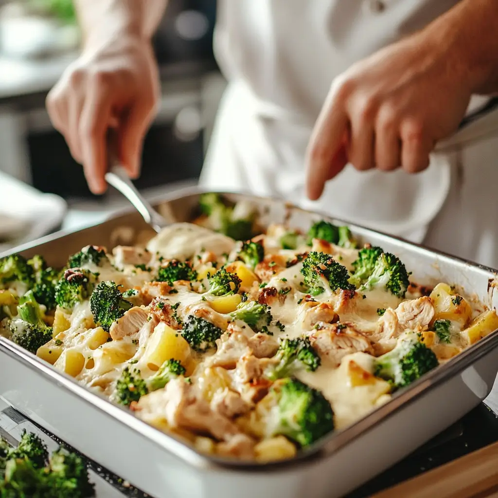 Step-by-step preparation of casserole