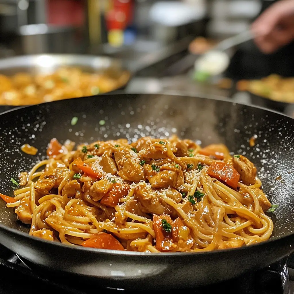 Cooking cowboy butter chicken linguine step-by-step