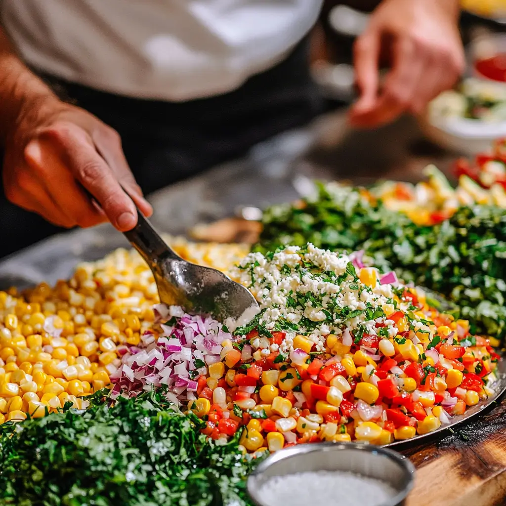 Step-by-Step Making of Elote Corn Salad