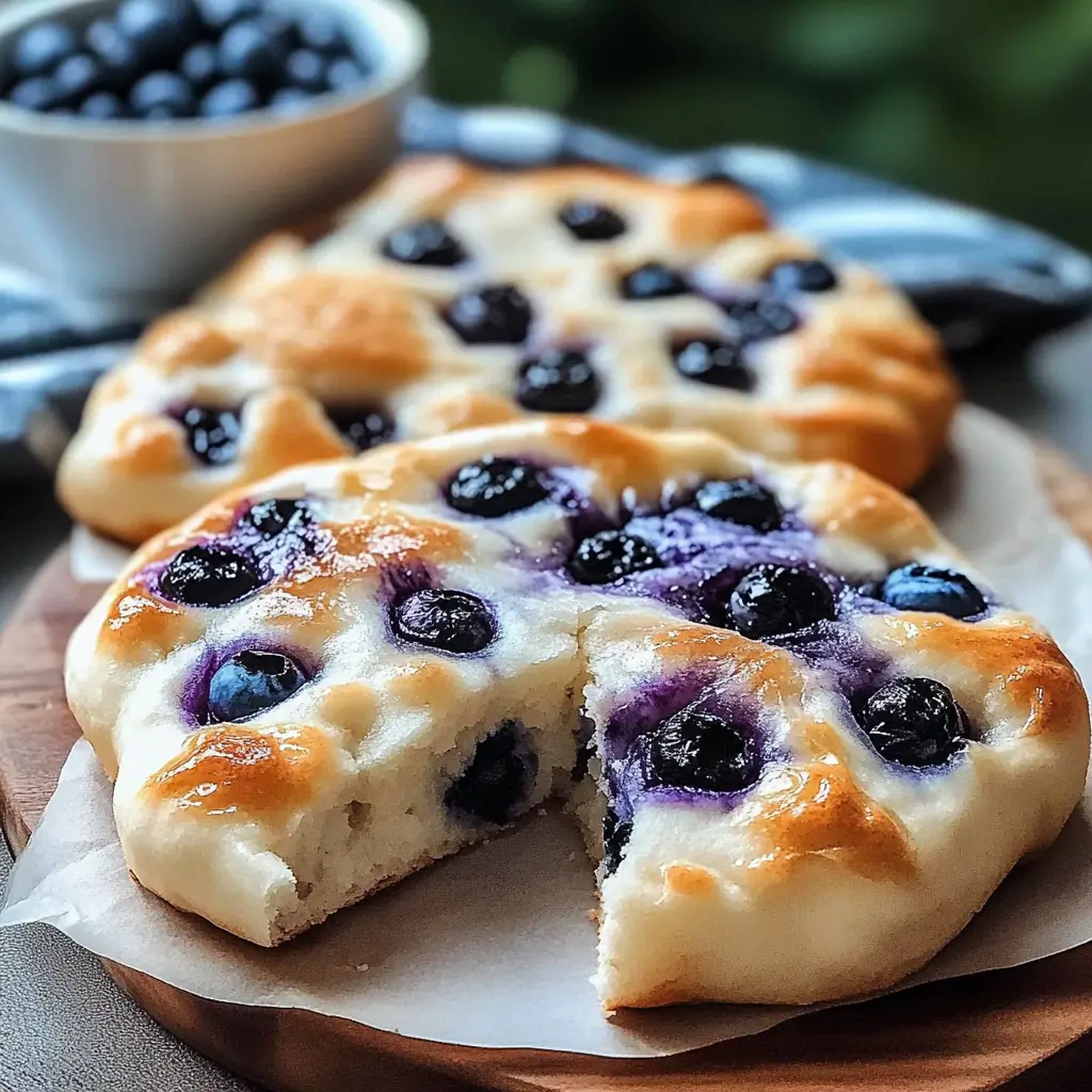Fluffy Cottage Cheese Blueberry Cloud Bread