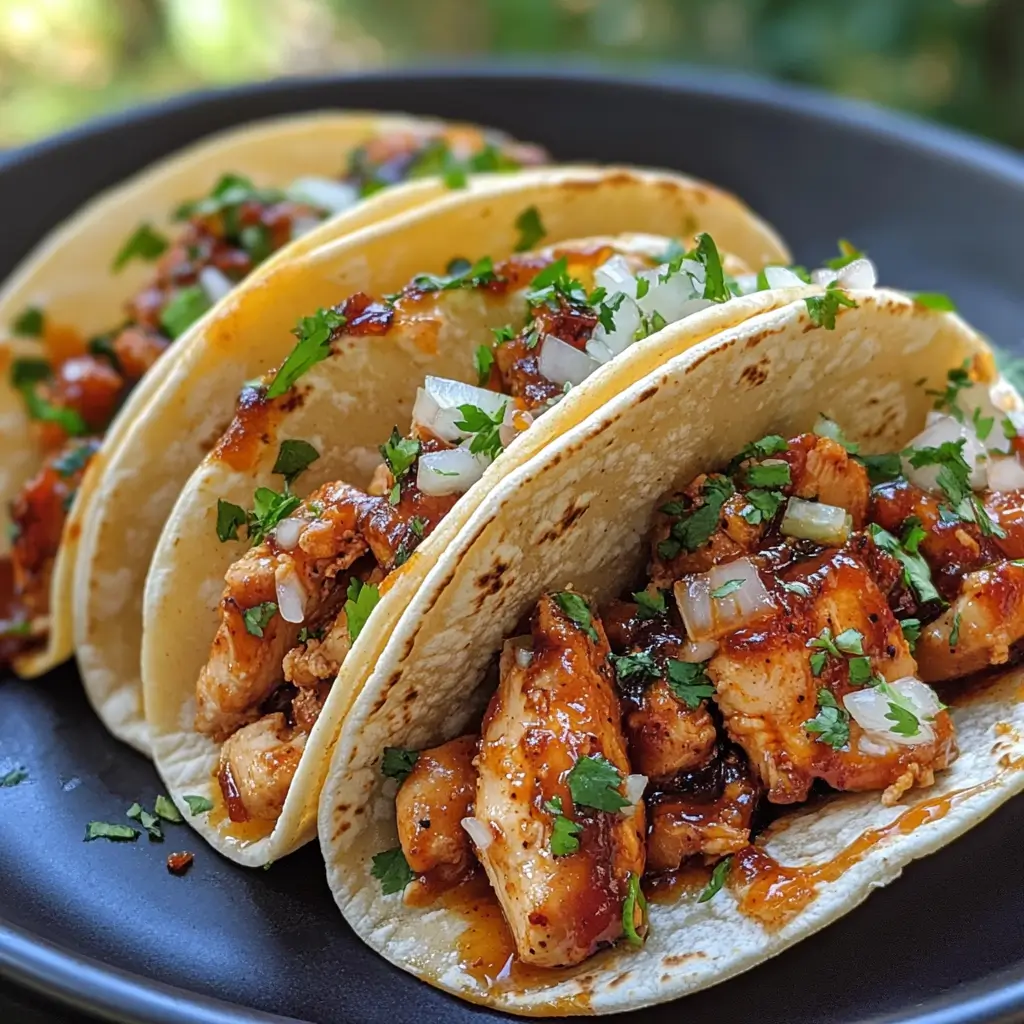 Garlic Butter Honey BBQ Chicken Tacos: A Summer Delight