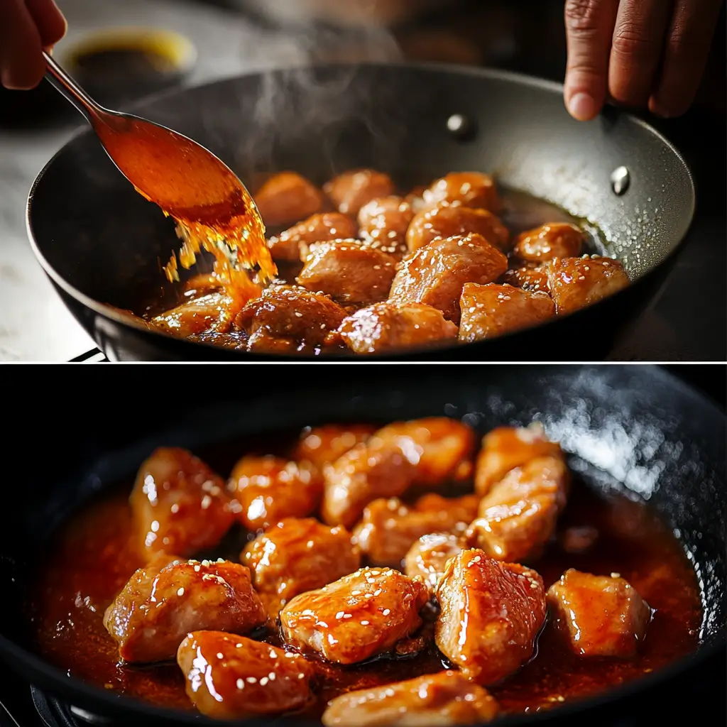 Preparing and cooking glazed apricot chicken