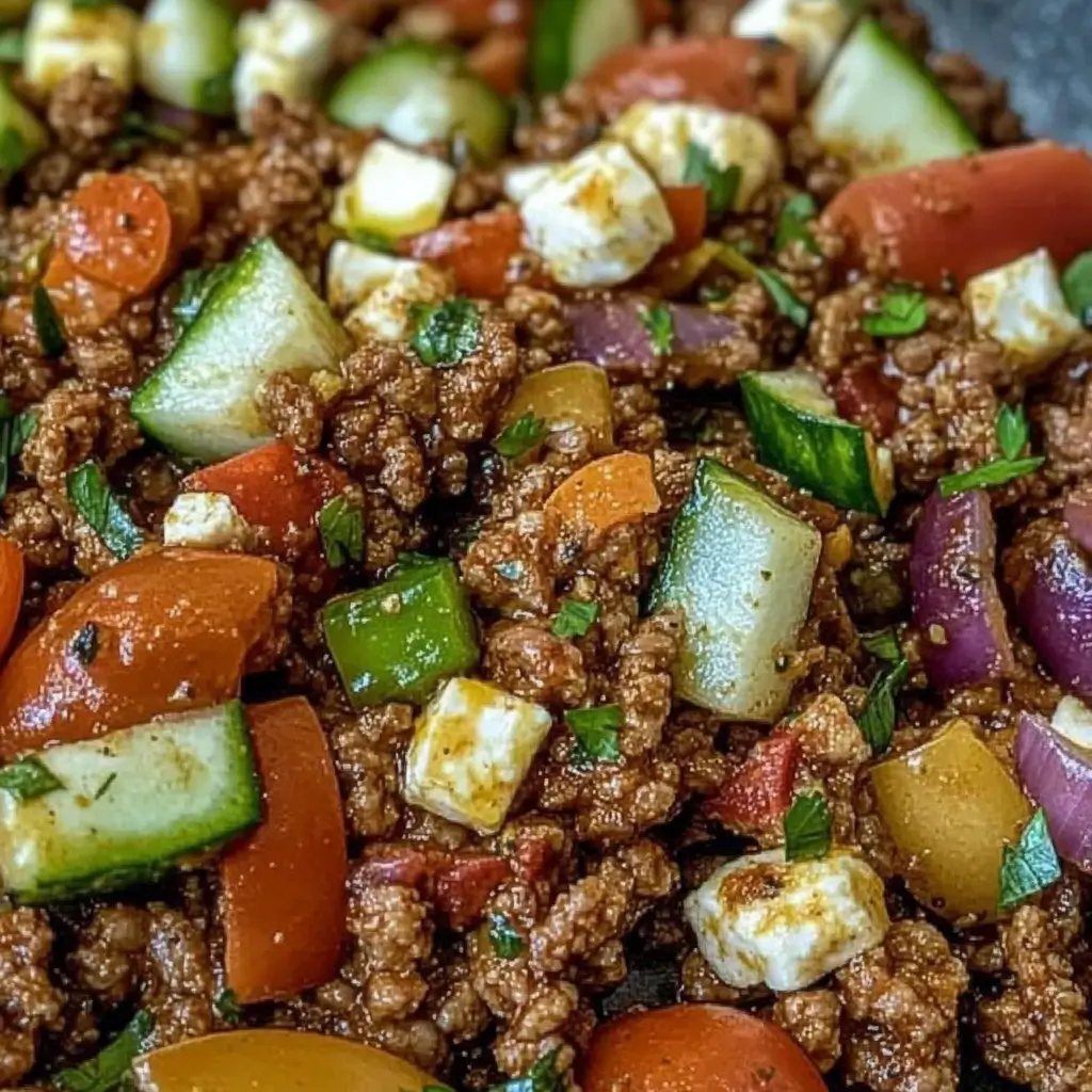 Mediterranean Ground Beef Recipe (Keto, Summer-Ready, Hot Dish)