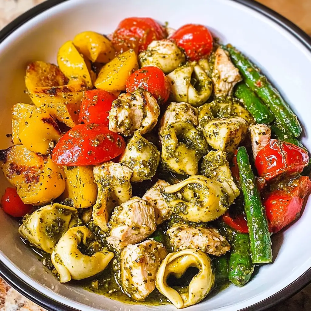 You’ll Crave This Healthy Pesto Chicken Tortellini – Summer’s Best Pasta Bowl
