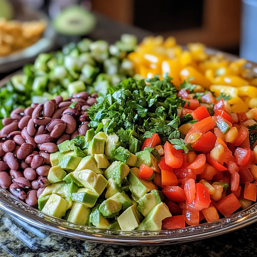 Making Cowboy Caviar – Fresh Ingredients in Action Preparing Cowboy Caviar step-by-step