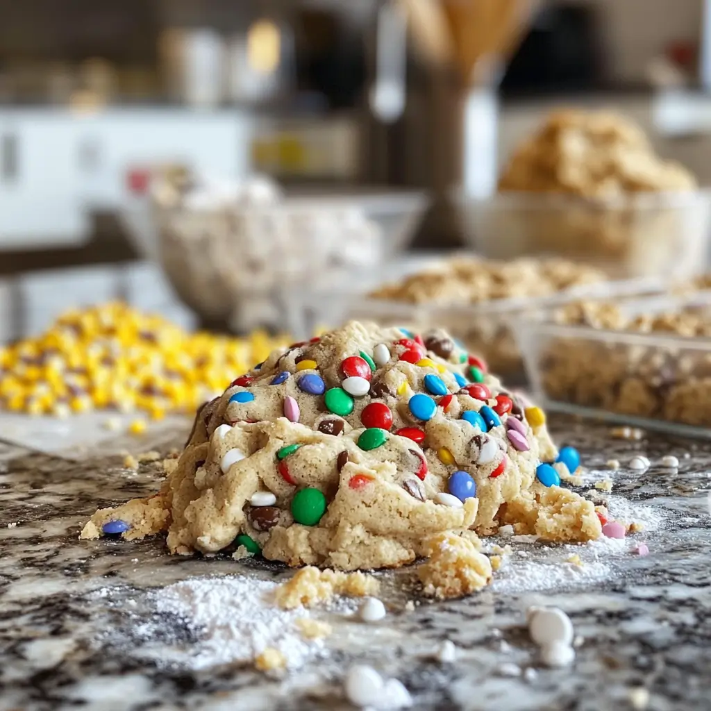 Making Monster Cookies for the 4th Step-by-step process of making monster cookies