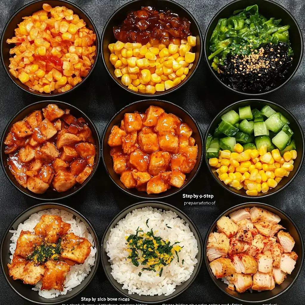 Preparing Street Corn Chicken Rice Bowl in a Bright Kitchen