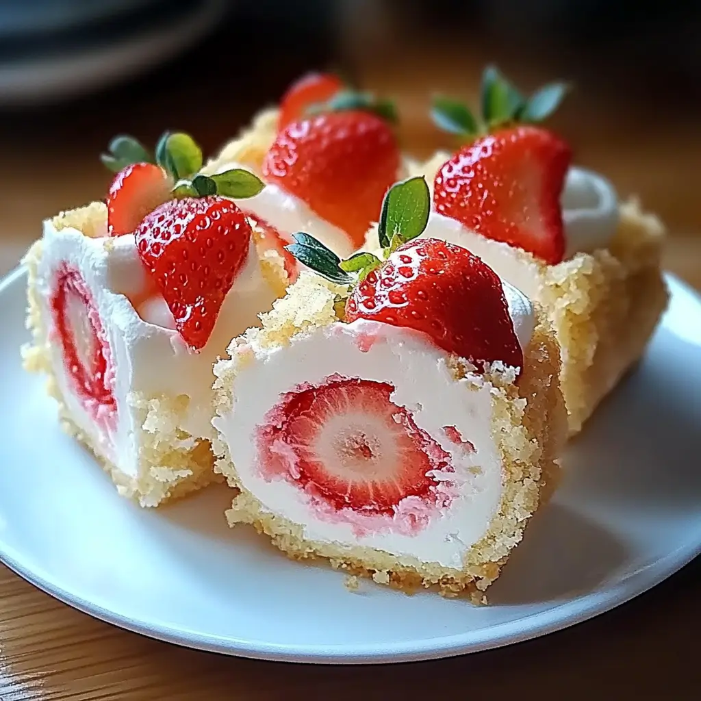 Strawberry Shortcake Cheesecake Rolls