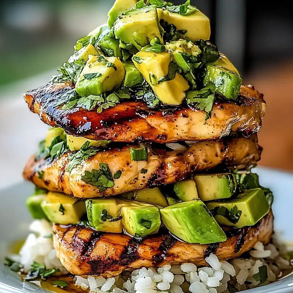 Honey Lime Chicken & Avocado Rice Stack