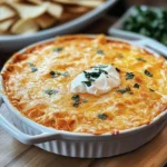 Frank’s RedHot Buffalo Chicken Dip in bowl with crackers and celery