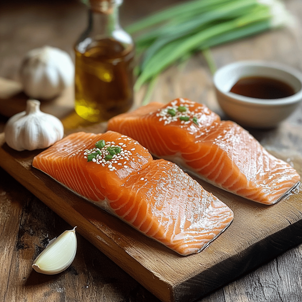 Ingredients for Crispy Honey Garlic Glazed Salmon Recipe
