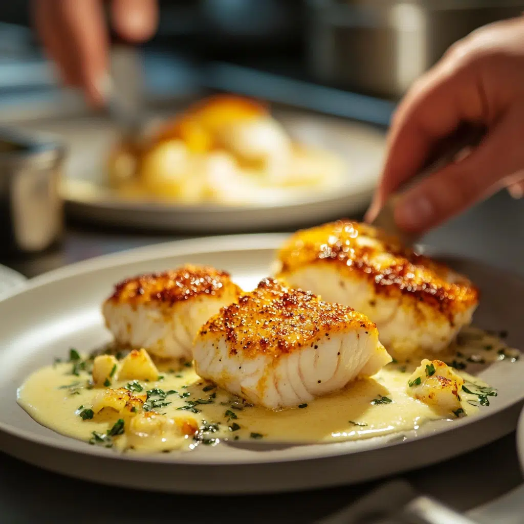 baked cod in coconut lemon cream sauce Cooking steps