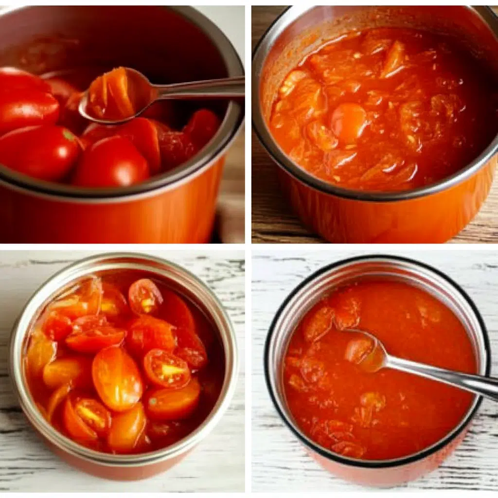 Ingredients for tomato soup base