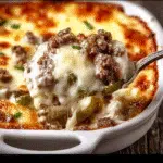 Cheesy Low Carb Philly Cheesesteak Casserole