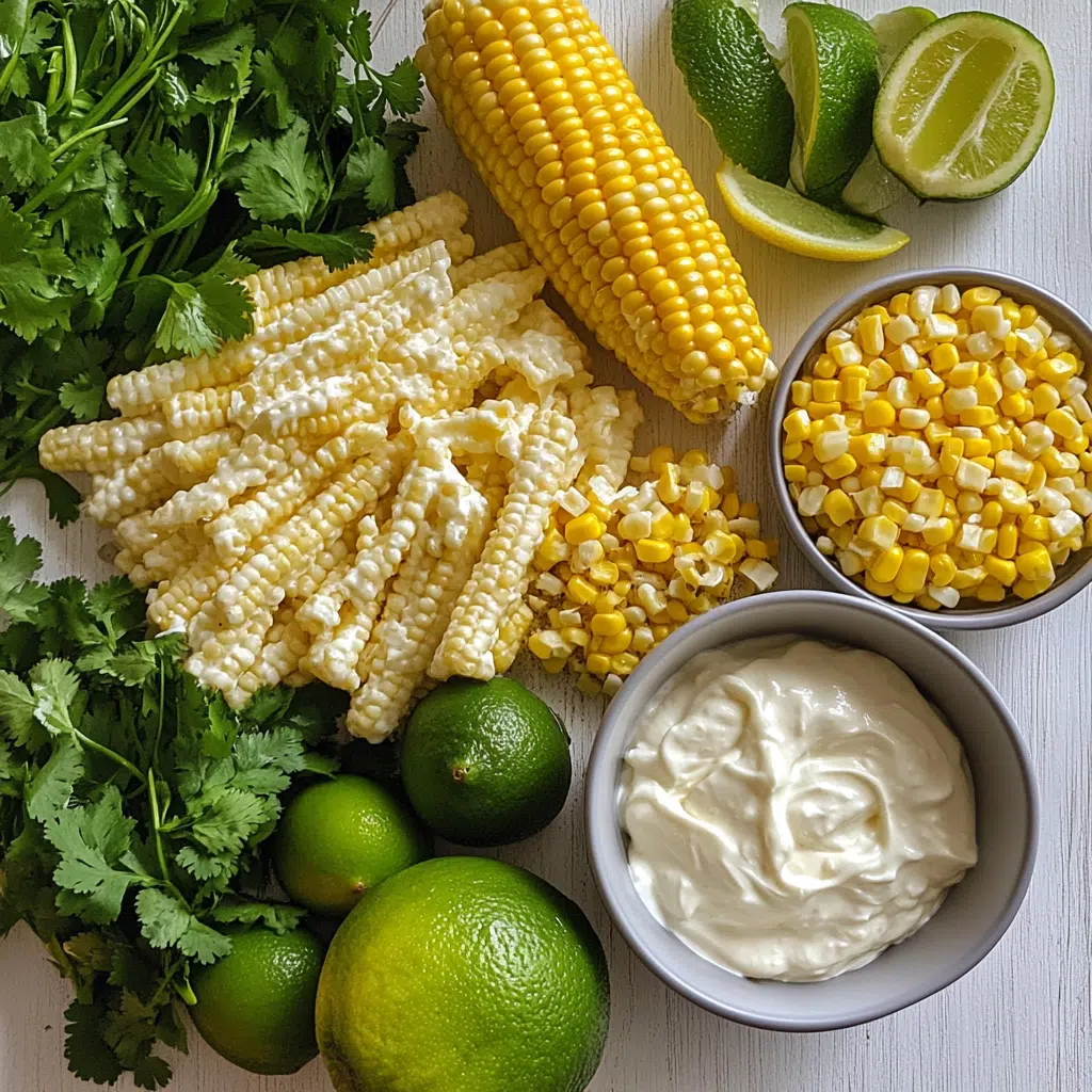 Ingredients for Mexican Street Corn Pasta Salad