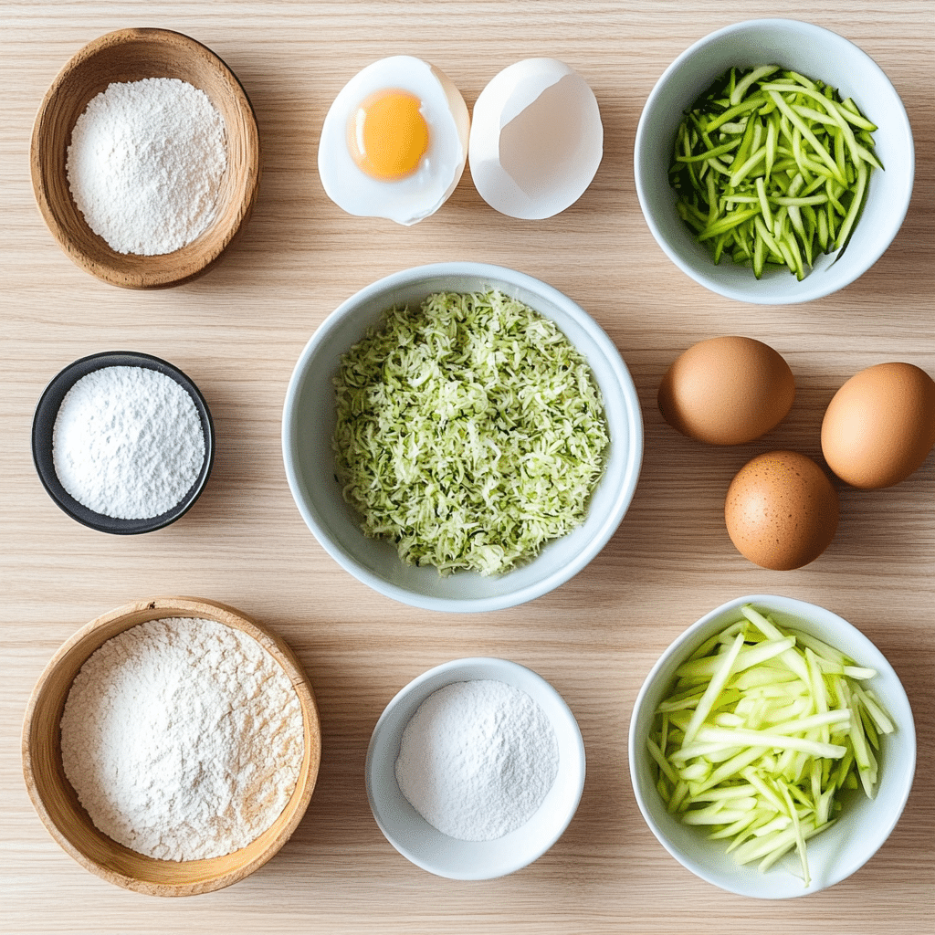 Ingredients for Cinnamon Zucchini Coffee Cake