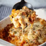 Keto Chicken Parmesan Casserole fresh out of the oven