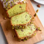 Pistachio Nut Bread loaf with glaze