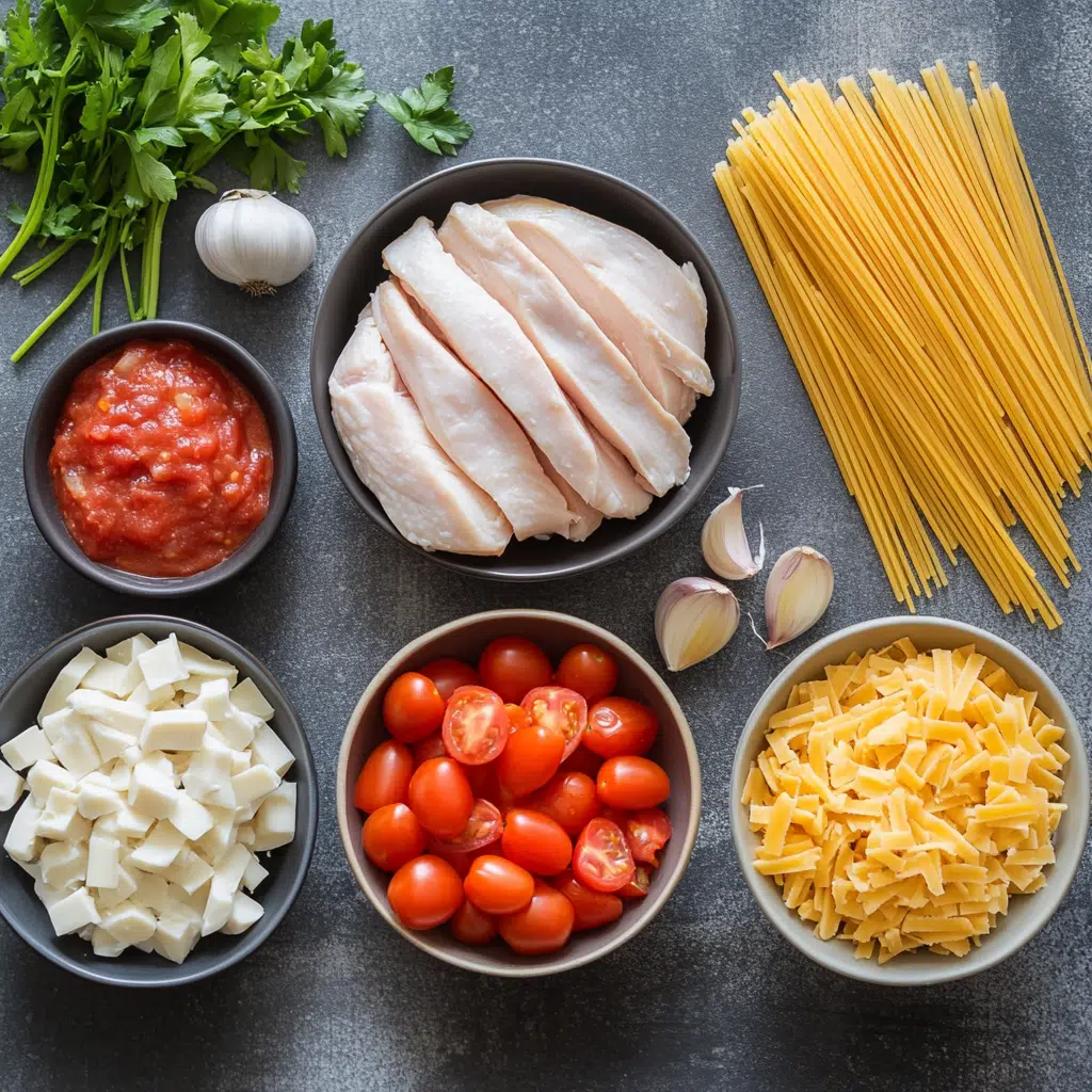 Ingredients for CrockPot Chicken Spaghetti
