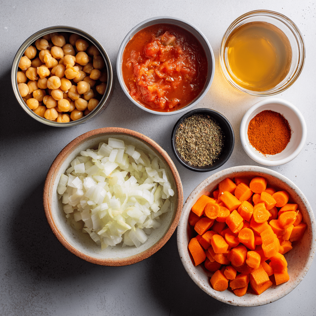 crockpot chickpea stew with vegetables