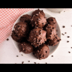 No-bake brownie bites chocolate coated