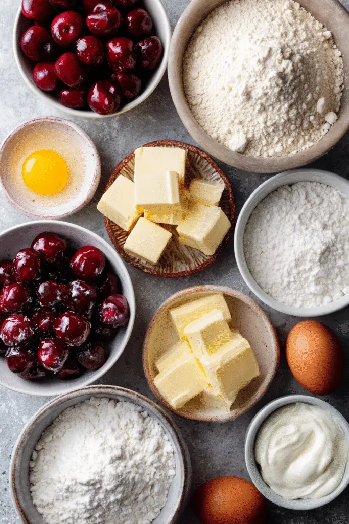 Cherry Pie Bars ingredients