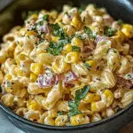Mexican Street Corn Pasta Salad in serving bowl