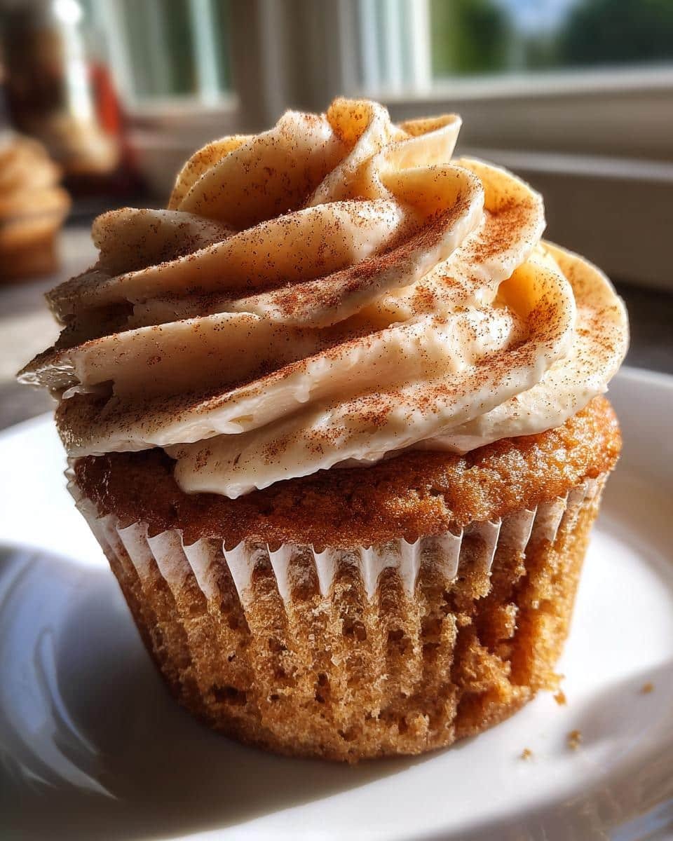 Apple Cider Cupcakes with Spiced Buttercream Frosting - detail 1