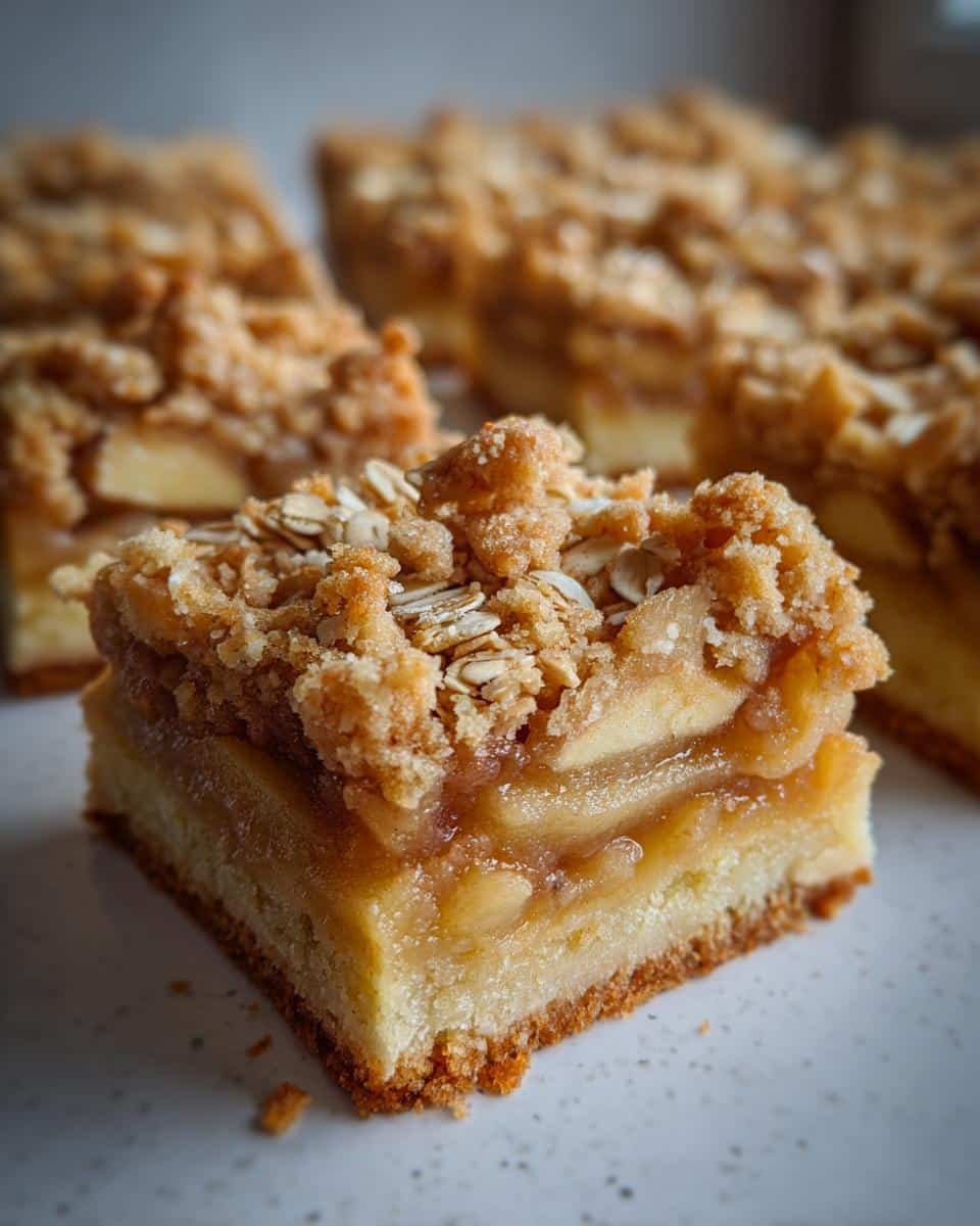 Apple Crisp Shortbread Bars - Chasety - detail 1
