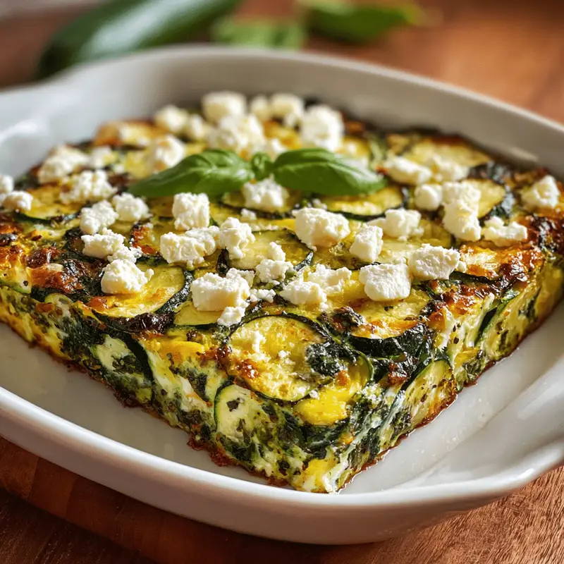 Baked Zucchini Spinach and Feta Casserole: Simple & Delicious