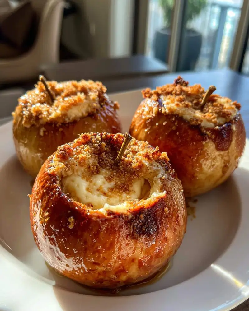 4-Ingredient Cheesecake Stuffed Baked Apples You’ll Obsess Over