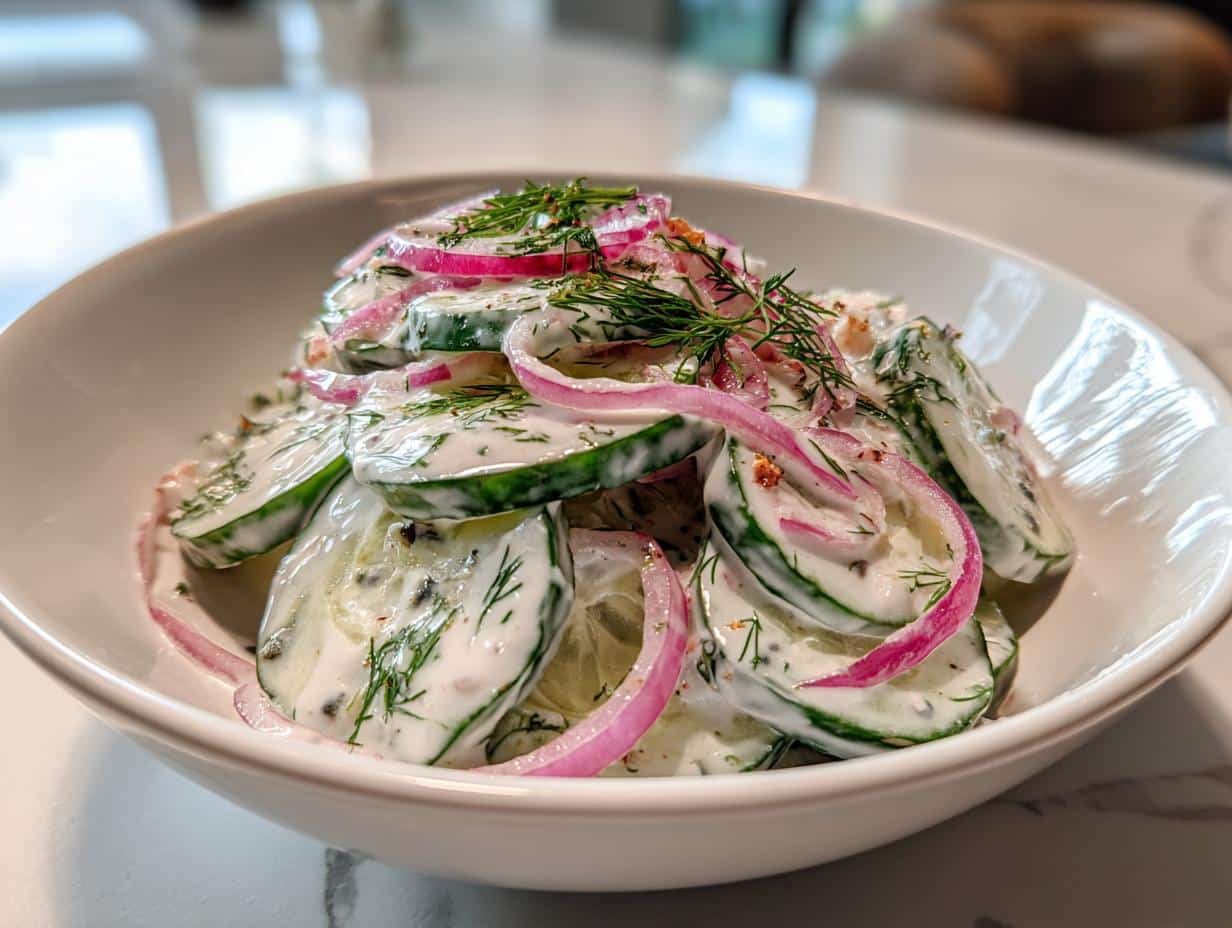 Creamy Cucumber Salad Recipe: 15-Minute Summer Perfection