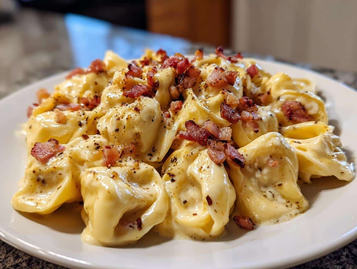 Irresistible Creamy Tortellini Carbonara Recipe in 35 Minutes