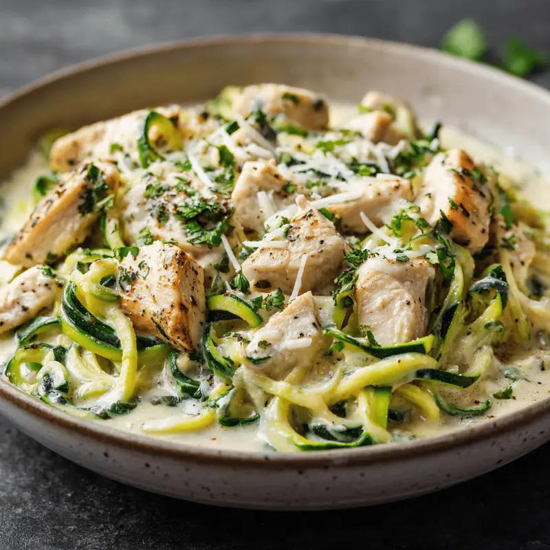 Zucchini Noodle Chicken Alfredo: Creamy Low-Carb Comfort You’ll Love