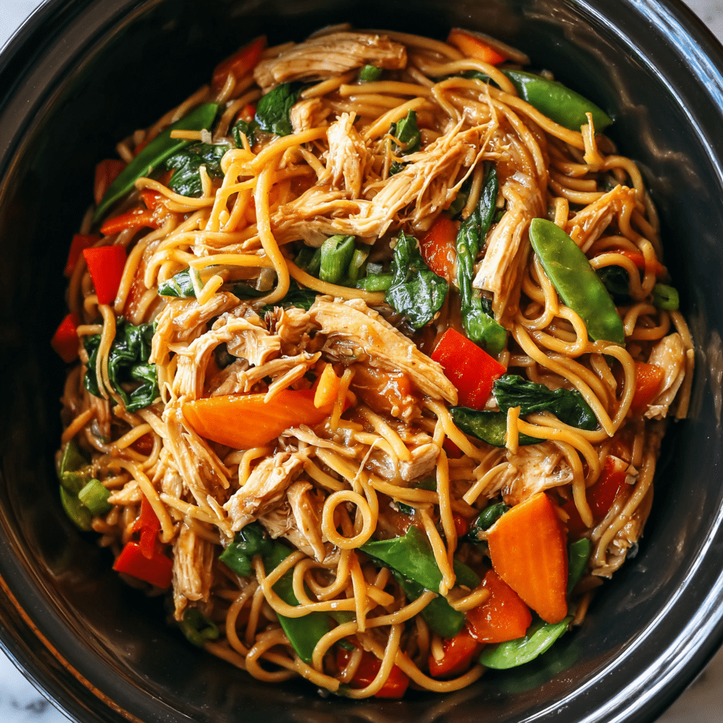 Crockpot Chicken Lo Mein: Easy Slow Cooker Takeout at Home