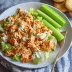 Easy Buffalo Chicken Salad with celery and green onions