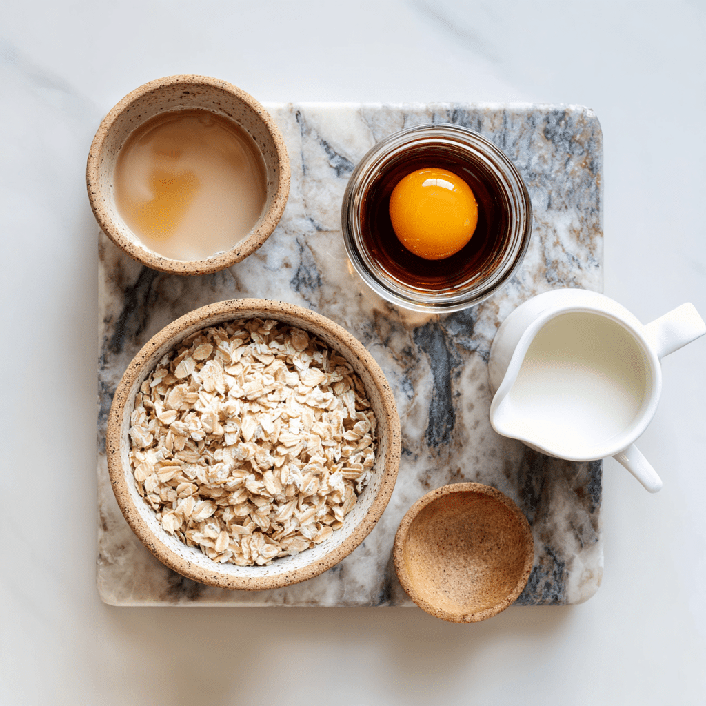 4 simple ingredients for baked oatmeal cups
