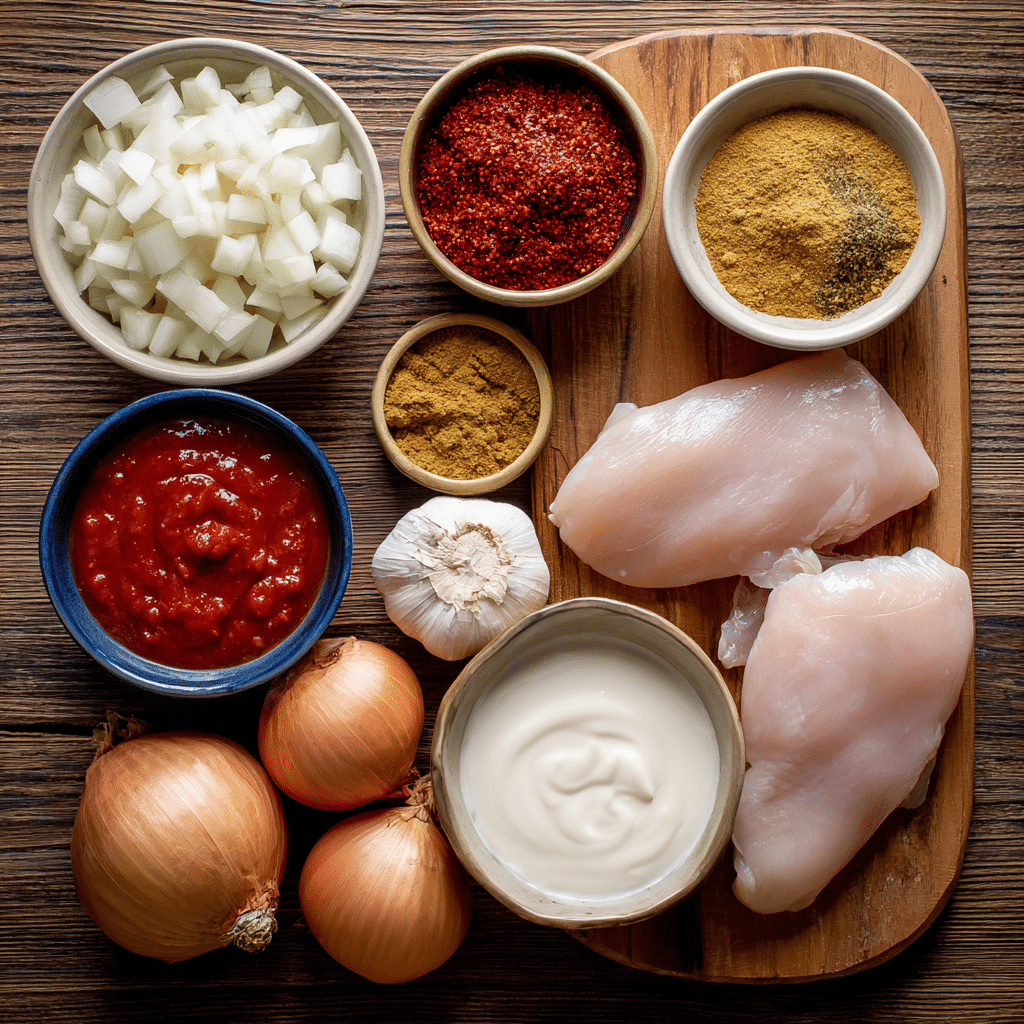 butter chicken slow cooker ingredients