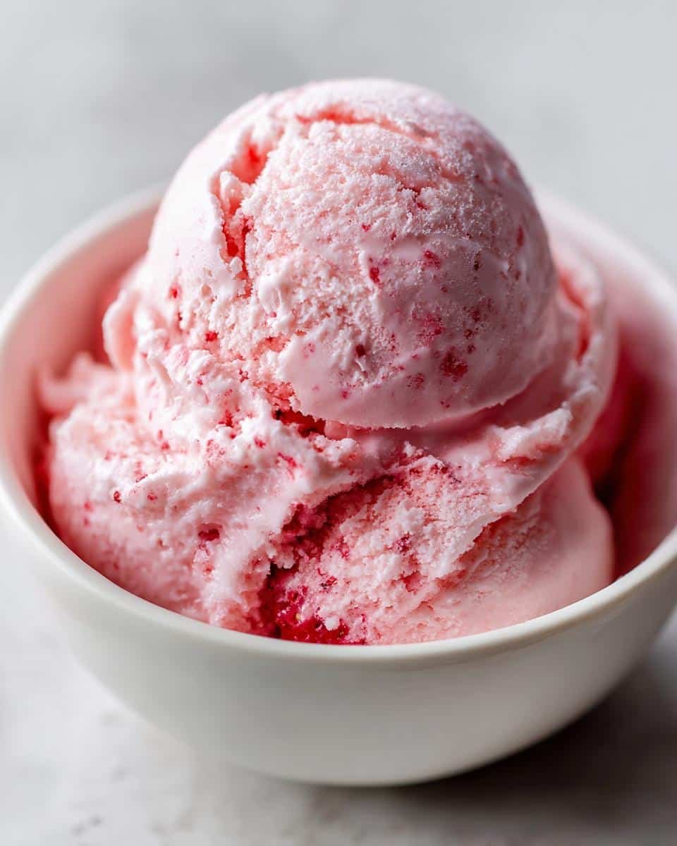 Creamy Homemade Strawberry Ice Cream in Just 4 Steps