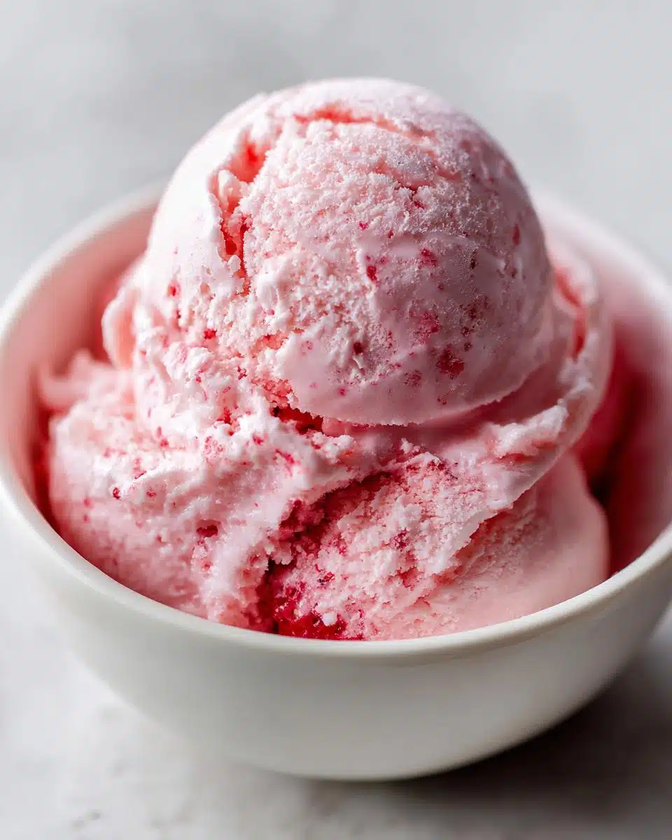 Creamy Homemade Strawberry Ice Cream in Just 4 Steps
