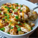 loaded potato ranch chicken casserole baked dish