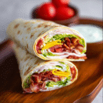 Turkey Ranch Club Wraps on rustic board