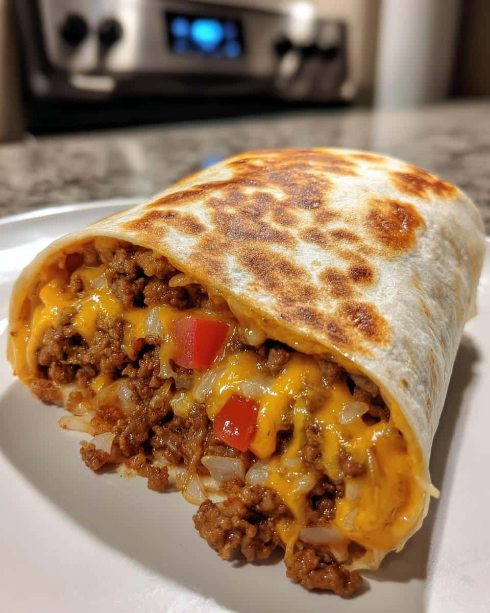 Make Easy Homemade Beefy Melt Burritos - detail 1