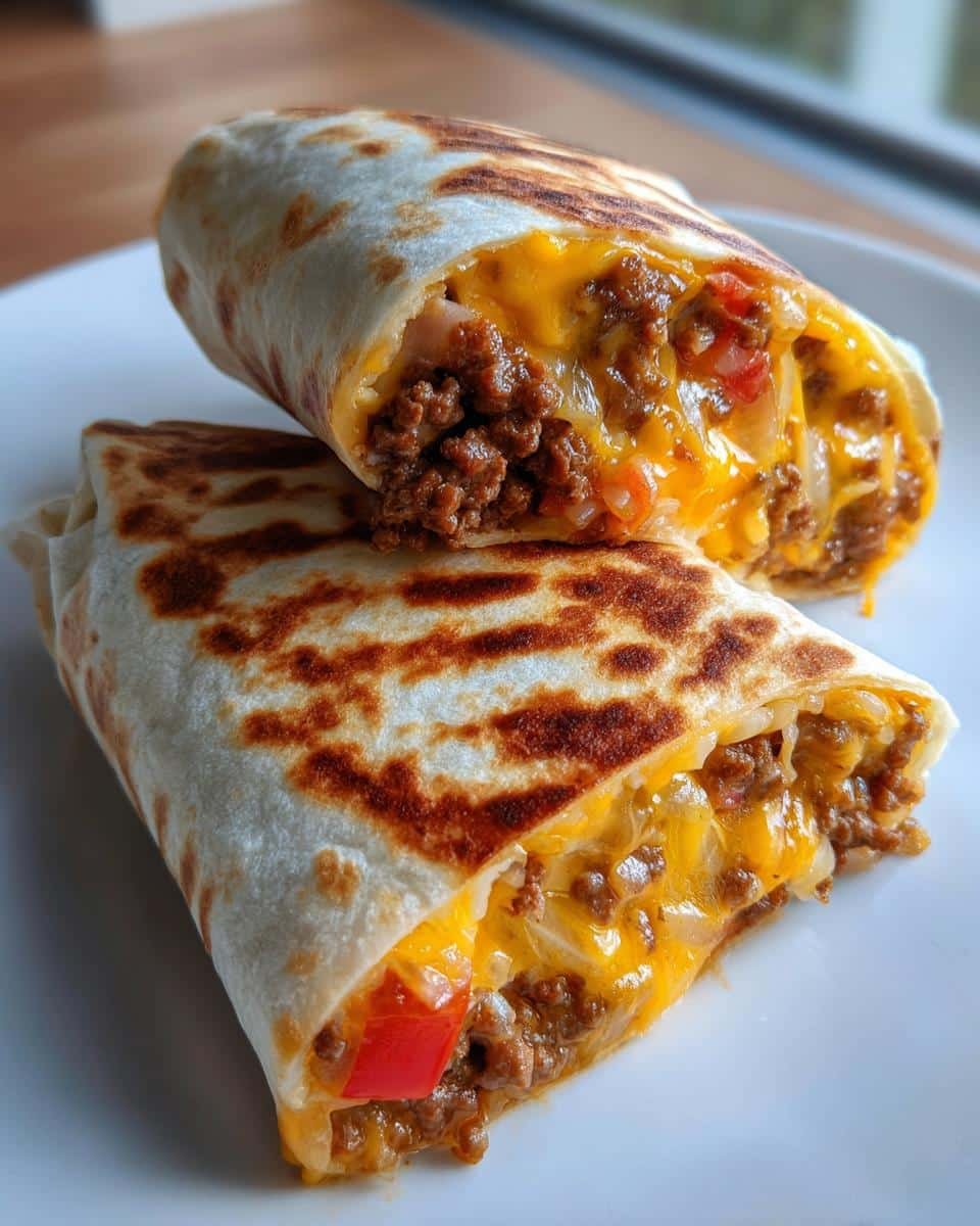 Make Easy Homemade Beefy Melt Burritos - detail 2