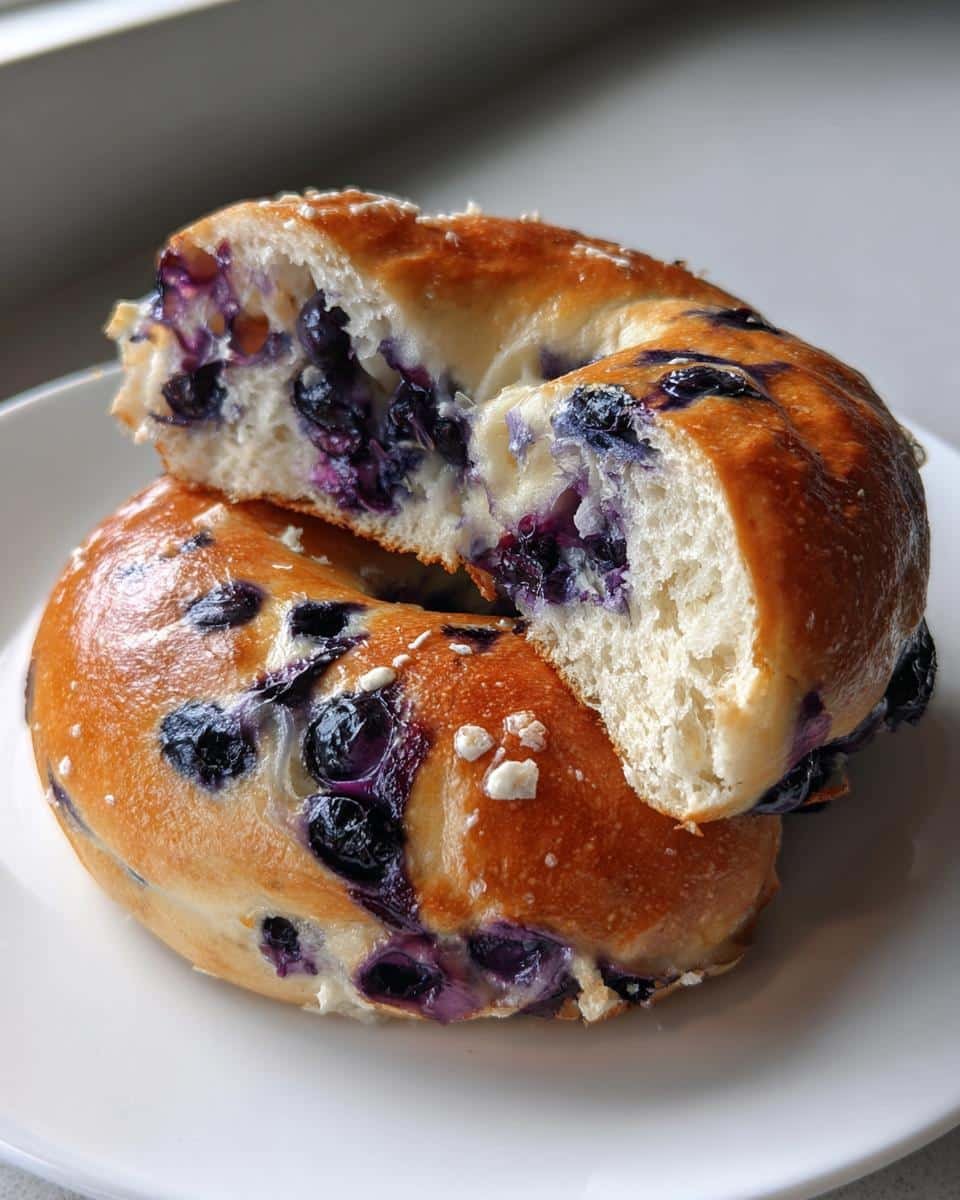 Marbled Blueberry Bagels - detail 2