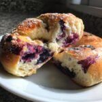 Marbled Blueberry Bagels