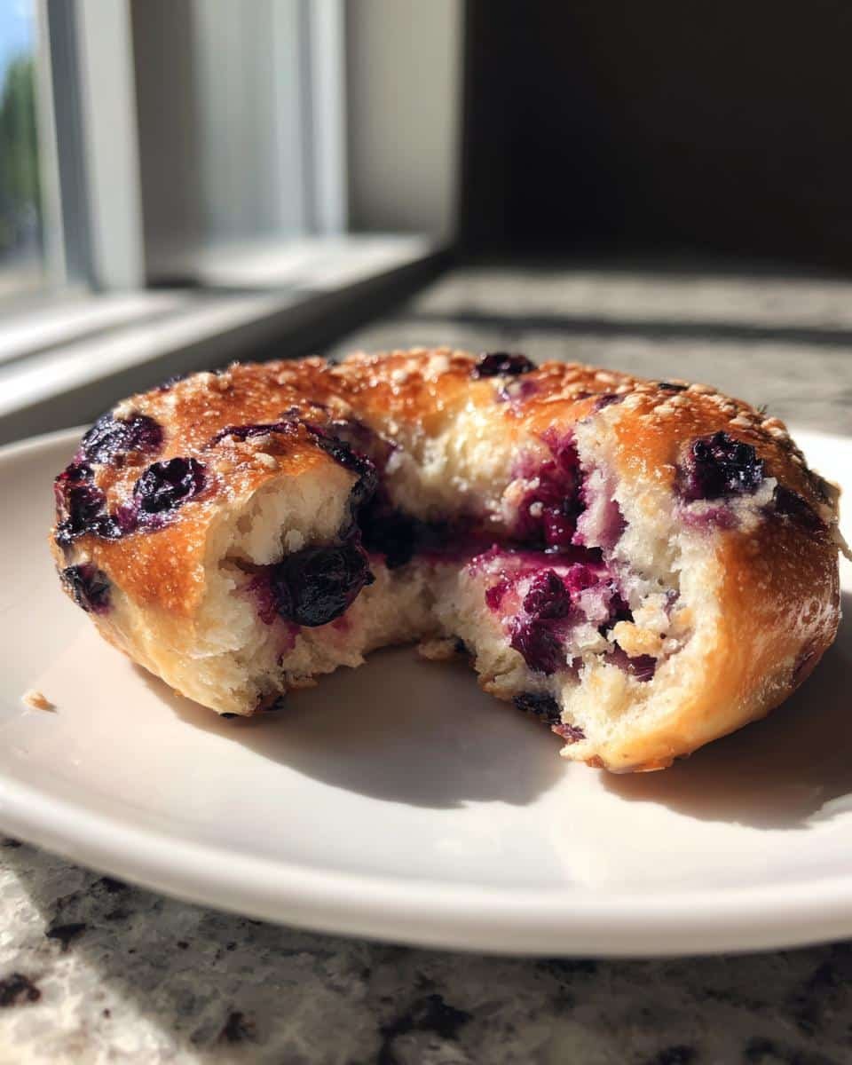 Marbled Blueberry Bagels - detail 1